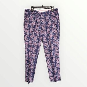 G/FORE Men's Navy Pink Printed Paisley Golf Pants 34 x 29